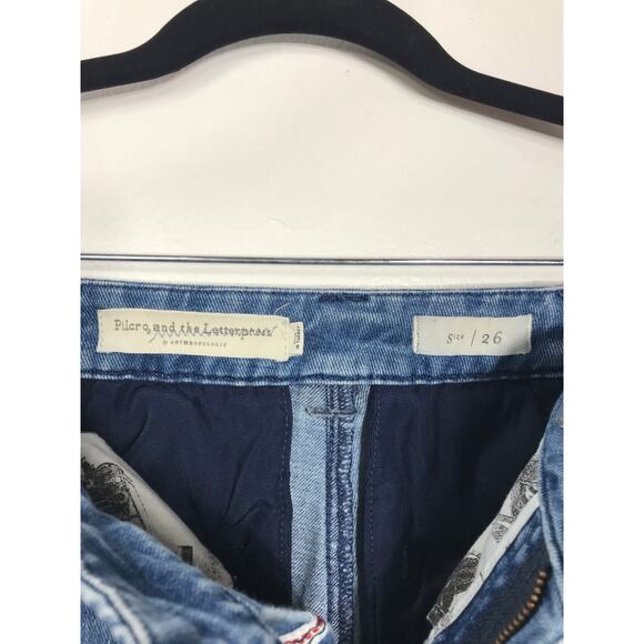 Anthropologie Pilcro Trouser Jeans 26 Blue Capsule Wardrobe Casual Everyday - Picture 6 of 12
